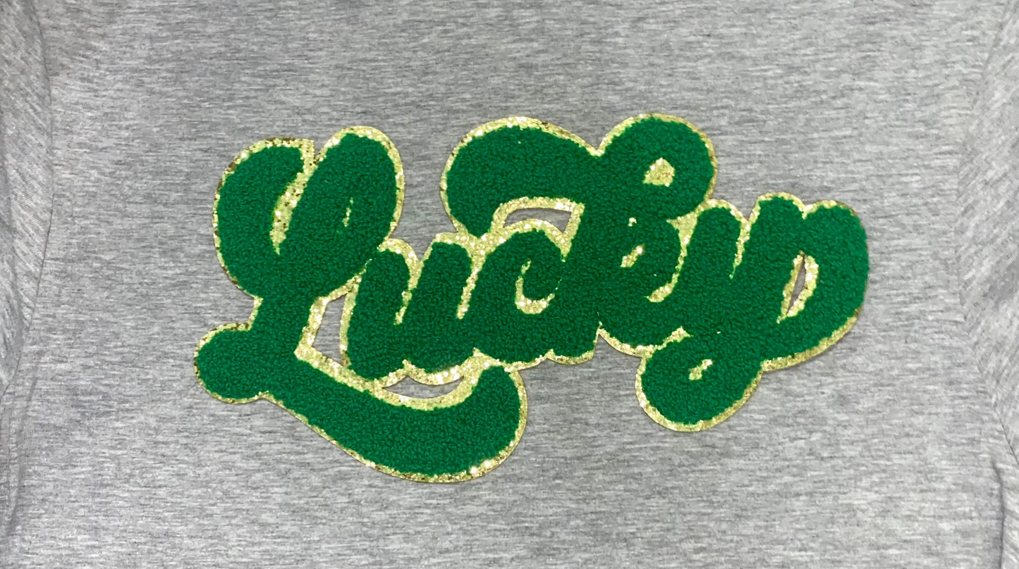 LUCKY Chenille Patch sweatshirt