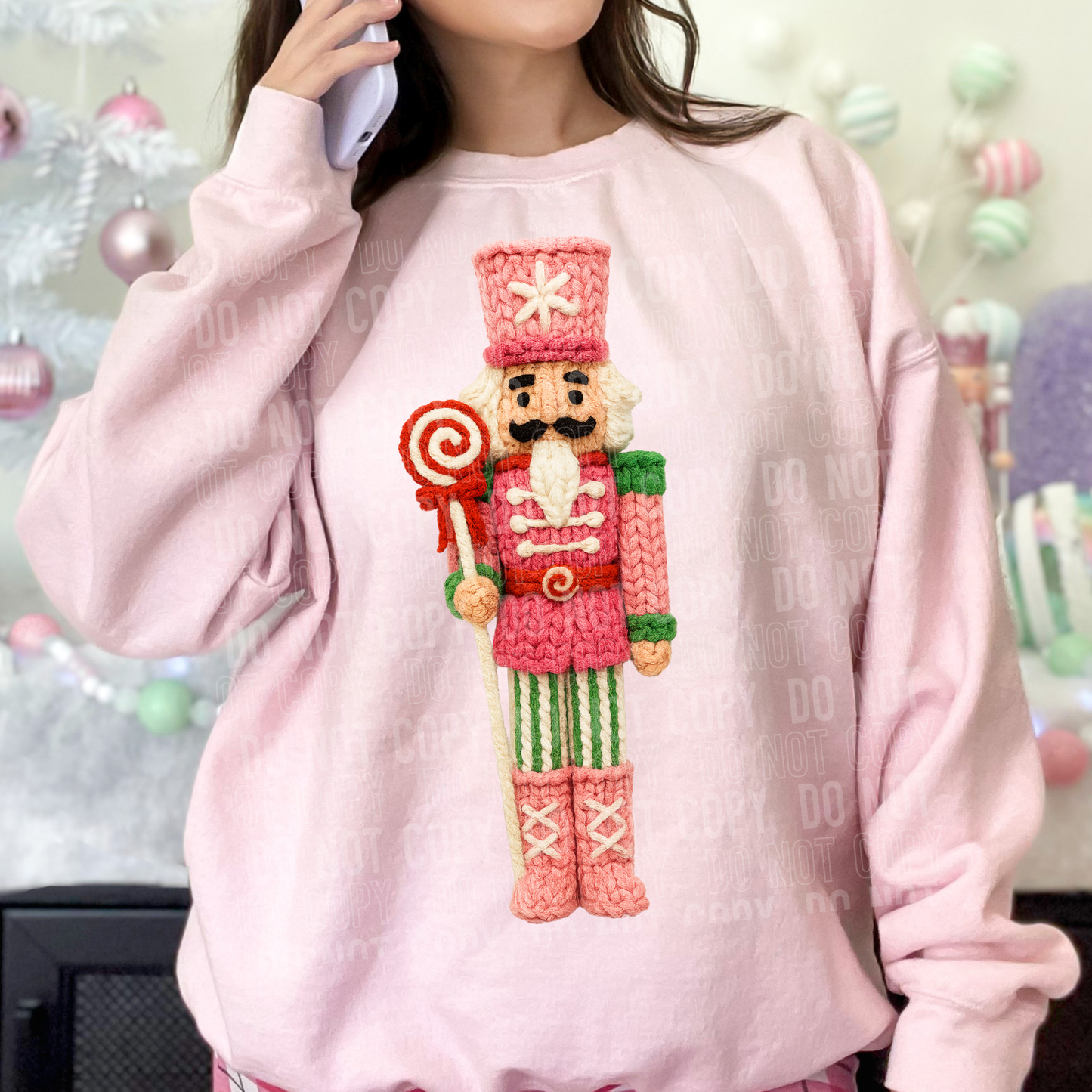 Light Pink Nutcracker faux yarn tee