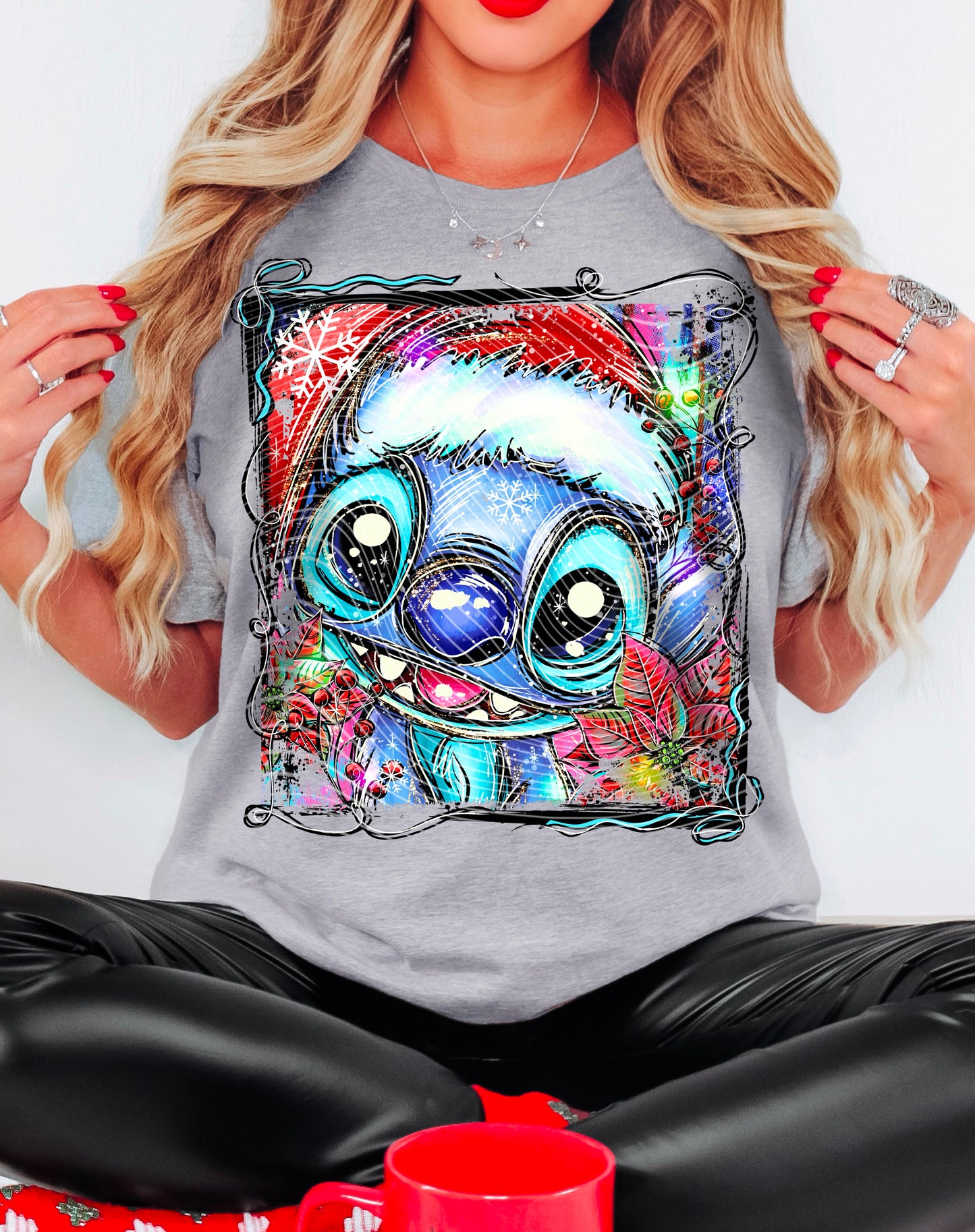 Blue Alien sweatshirt with sleeve design