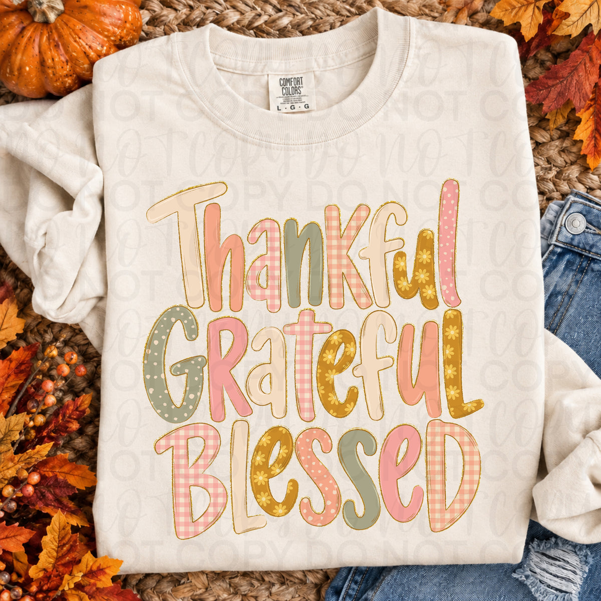Thankful Grateful Blessed tee