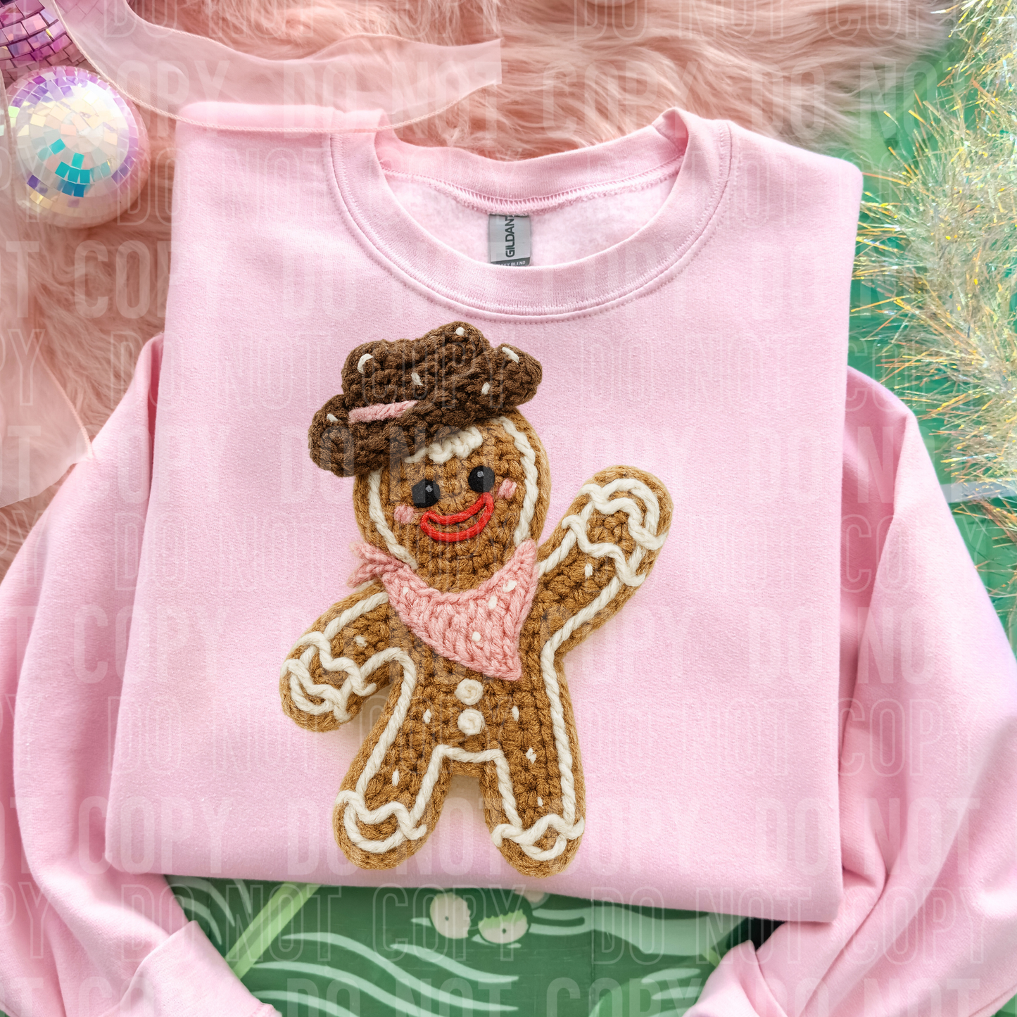 Cowboy Gingerbread faux yarn tee