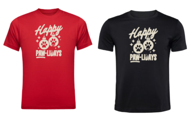 Happy PAW-lidays tee