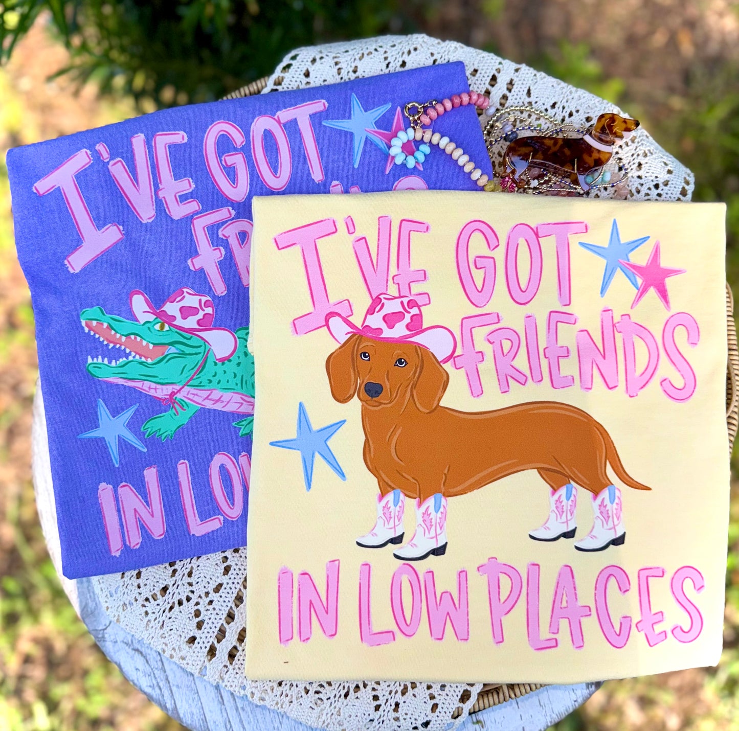 I've got friends in low places Dachshund tee