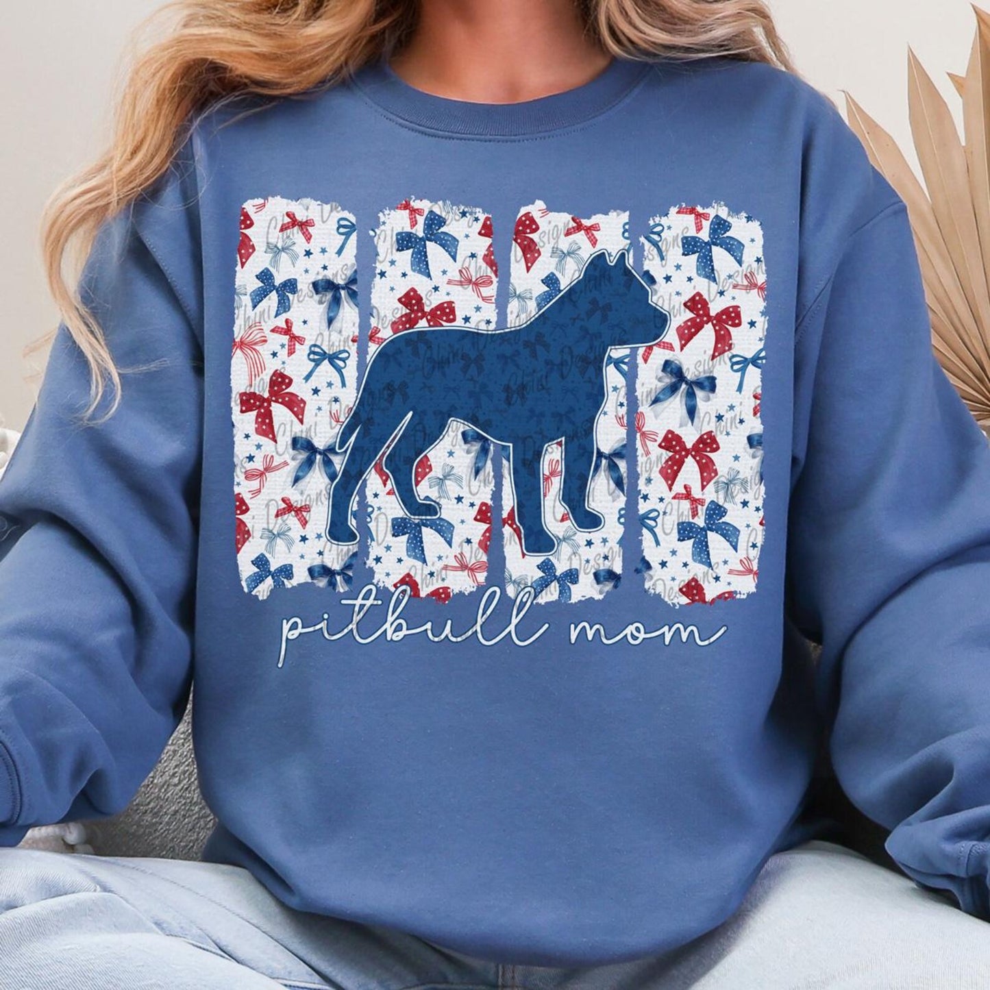 Patriotic Pitbull Mom tee