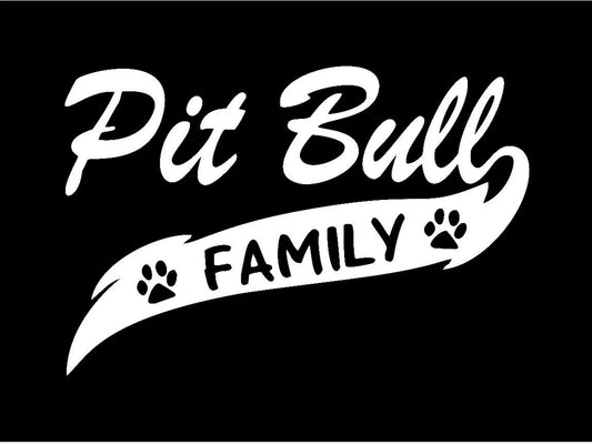 Pit Bull Family Decal