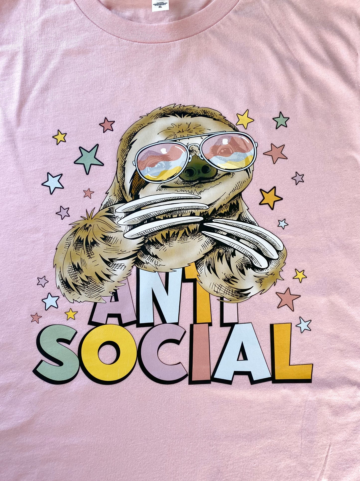 Anti Social Sloth tee